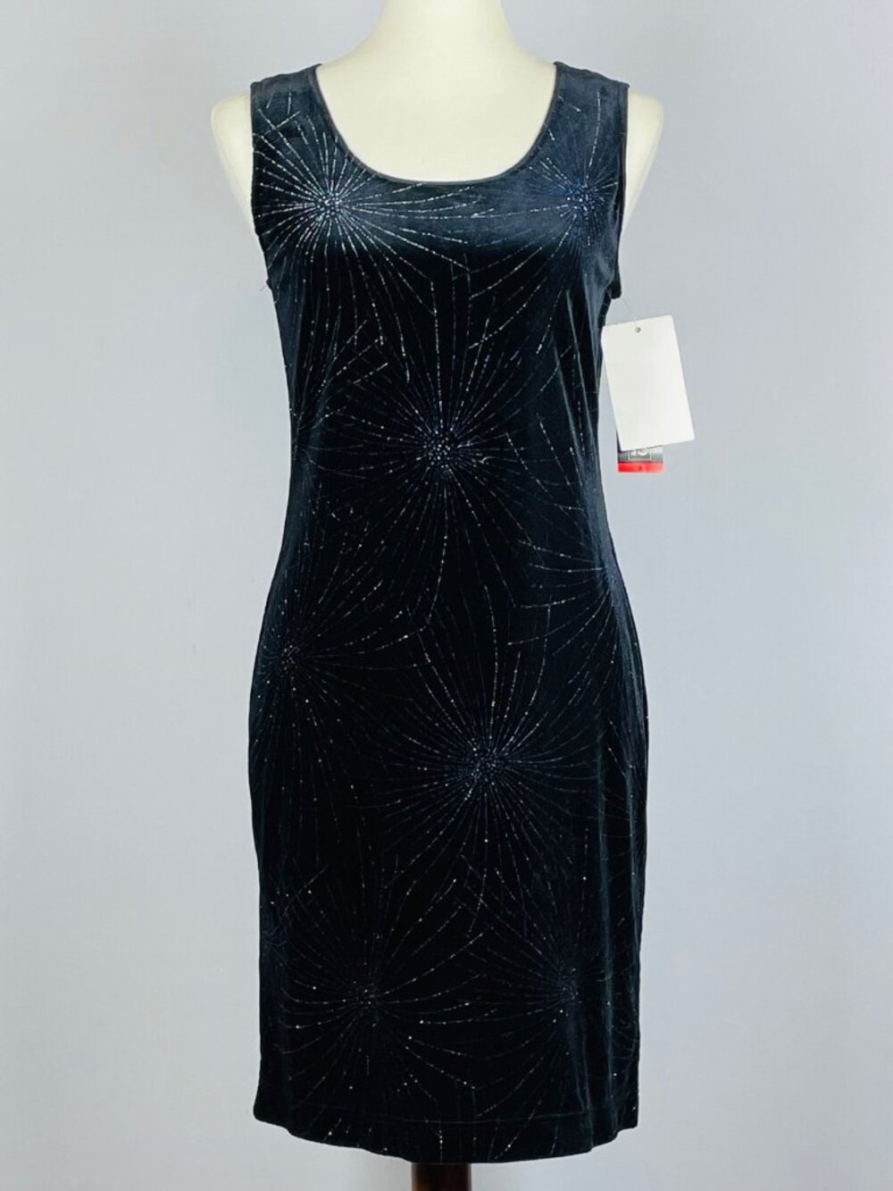 NWT Vtg Y2K Jessica Howard Velvet Sparkle Dress Sz 8 HOCO Holiday Whimsigoth